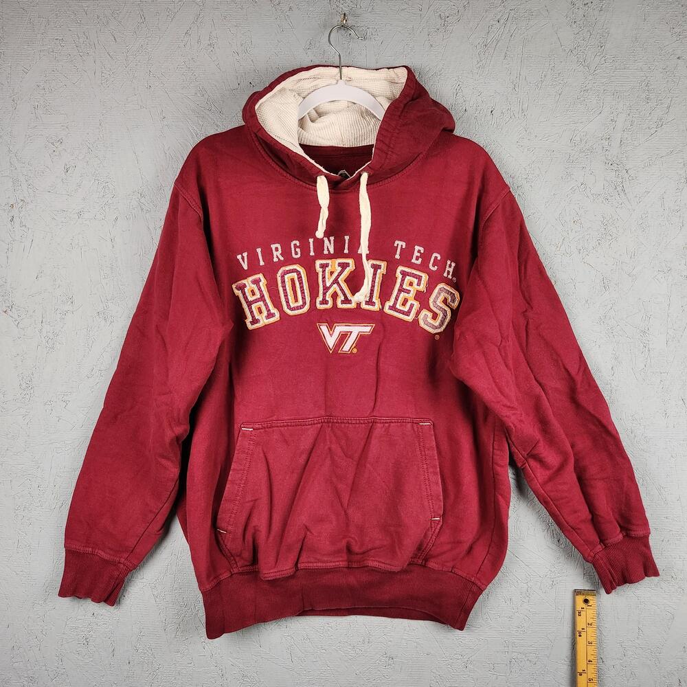 Virginia Tech Hokies Sweatshirt Hoodie Mens Medium NCAA Football Pullover Logo